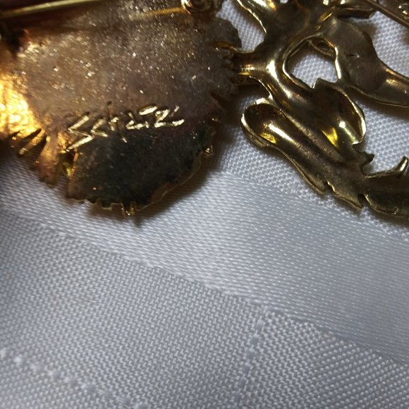 Judaica Art Set of 5 Brooches Signed - Picture 14 of 16